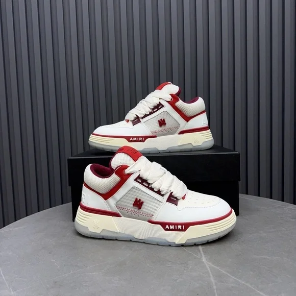 Amiri Men's White and Red Sneakers - Picture 2 of 6